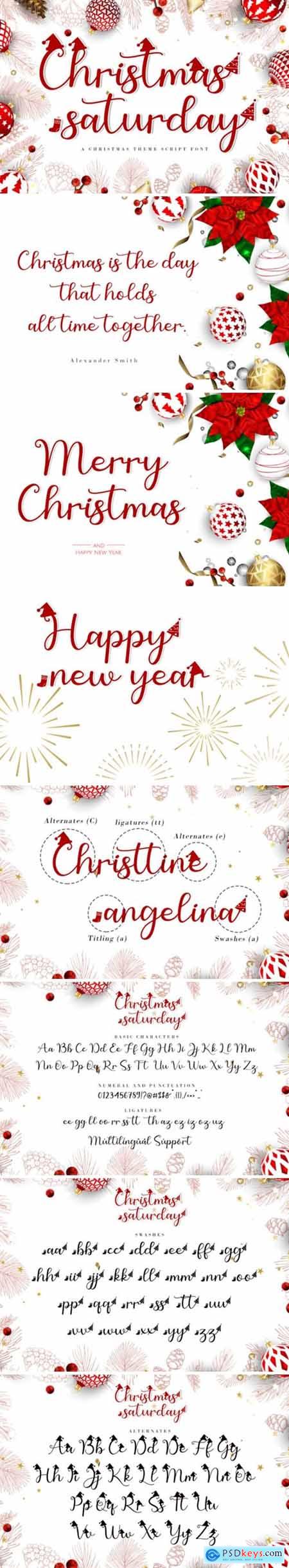 Christmas Saturday Font