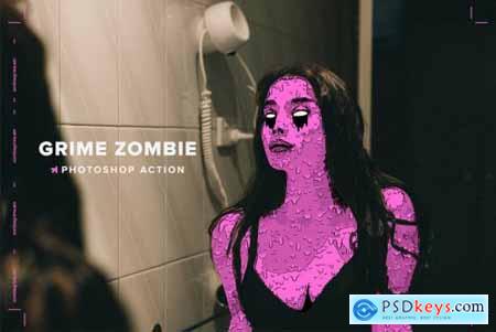Zombie Grime Art Photoshop Action 6353719