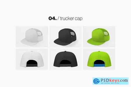 Baseball Hat Full Cap Trucker Mockup 6146781
