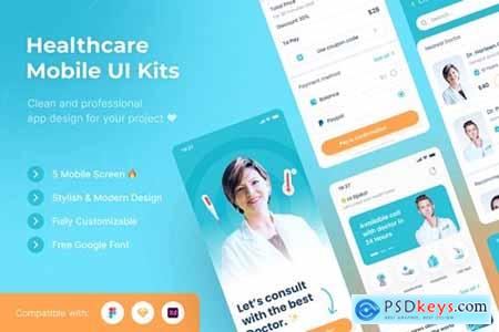 Healthcare Mobile UI Kits Template