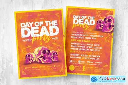 Day of The Dead Flyer- Poster- Menu 5XA3YA4