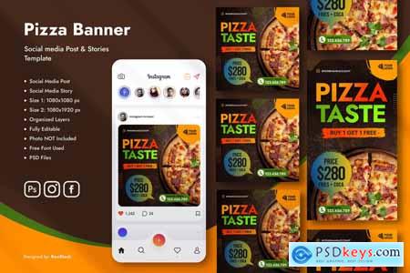 Pizza Social Media Template D4JFW53