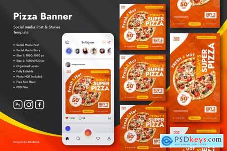 Pizza Social Media Banner Template TSWAQ5J