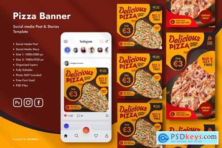 Pizza Social Media Banner BZU2FBC