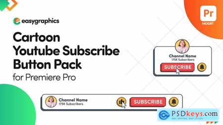 Cartoon Youtube Subscribe Button Pack for Premiere Pro 32580124