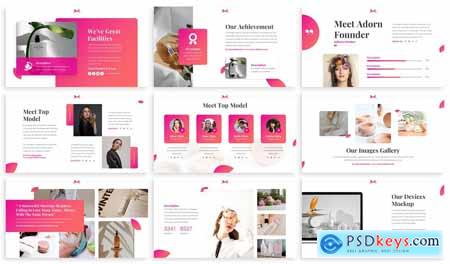 Adorn - Skincare Powerpoint Template 36FR42T