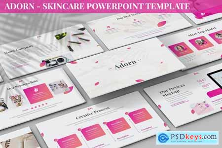 Adorn - Skincare Powerpoint Template 36FR42T