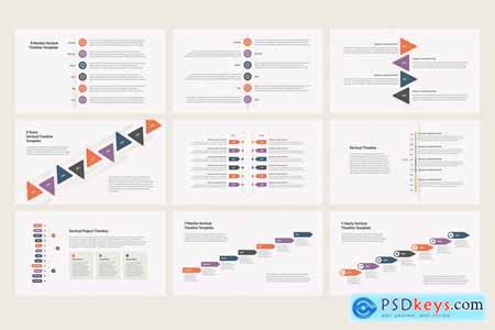 Vertical Timeline Powerpoint, Keynote and Google Slides Template