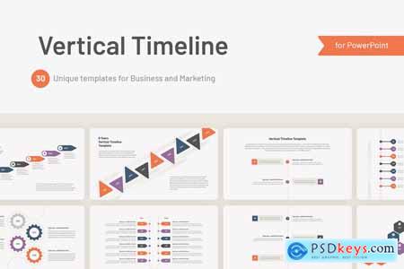 Vertical Timeline Powerpoint, Keynote and Google Slides Template
