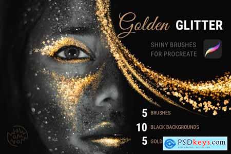 Golden Glitter - Procreate Brushes 6508870