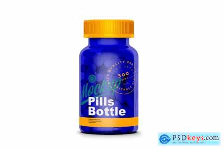 Pills Bottle with Box Mockup Set 6374641