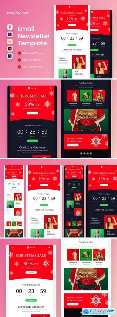 Christmas Sale Email Newsletter Template 5P7ET53