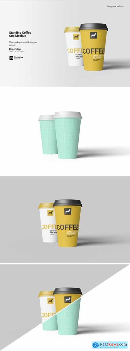 Standing Coffee Cup Mockup
