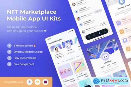 NFT Marketplace Mobile App UI Kits Template