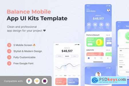 Finance Mobile UI Kits Template