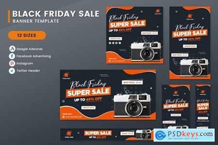 Product Sale Black Friday Banner Set Template