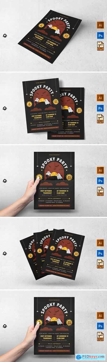 Halloween Event Party Flyer Template QEHJGW4