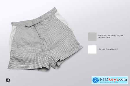Female Cotton Hot Pants Mockup 6211883