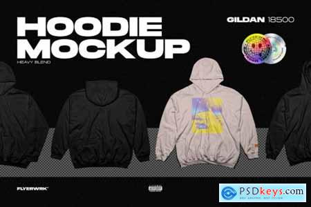 Hoodie Mockup - Gildan 18500 6499378