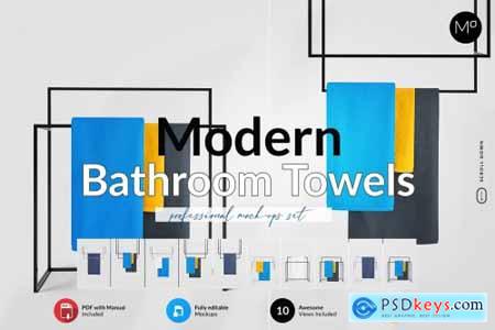 Modern Bathroom Towels Mock-ups 6001209