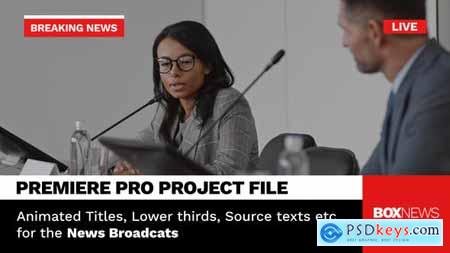 Broadcast News Package Animated Titles and Lower Thirds for Premiere Pro 33930222