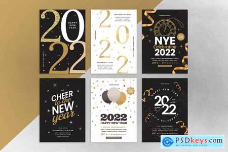Minimal NYE Flyer - Poster - Card Template SQ624TW