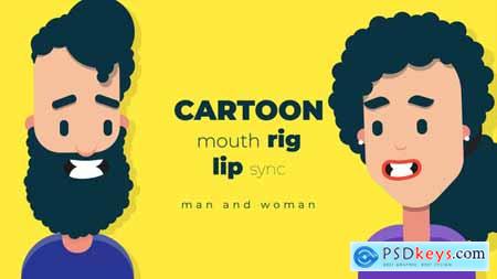 Cartoon mouth rig with lip sync 34117403