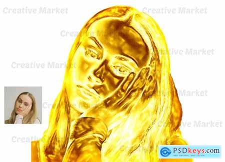 Gold Statue Photoshop Action 6550350