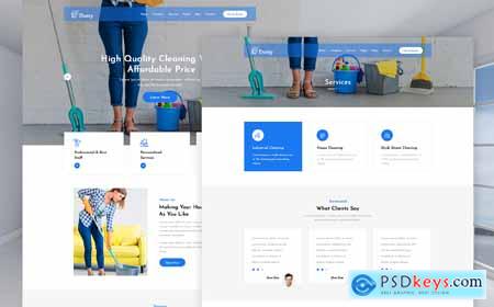 Cleaning Service PSD Template o184208