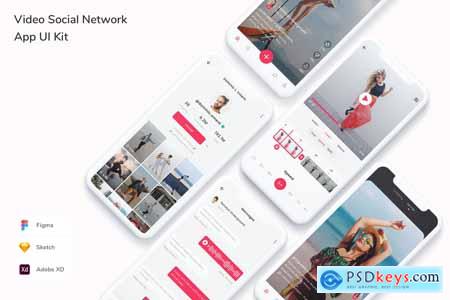 Video Social Network App UI Kit REDLQU8