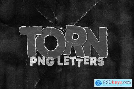TORN PNG LETTERS PACK 6110497