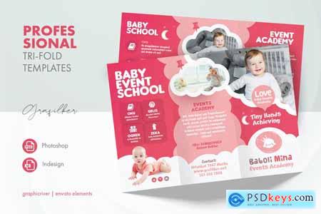 Baby Event Tri-Fold Templates ZFVKEMH