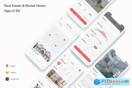 Real Estate & Rental Home App UI Kit 6PCEDCC