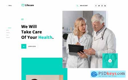 Lifecare - Medical Clinic Website PSD Template o176804