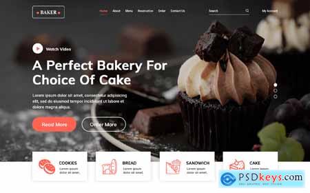 Bakery Website PSD Template