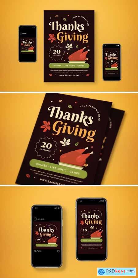 Thanksgiving Flyer Set 3FY5XE3