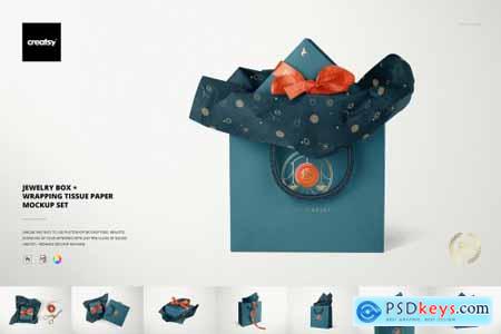 Jewelry Wrapping Tissue Paper Mockup 6142965