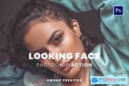 Looking Face Photoshop Action