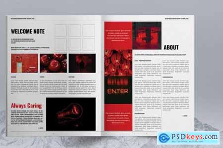 Red Business Brochure Layout