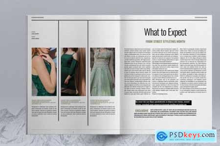 Green Fashion Magazine Layout