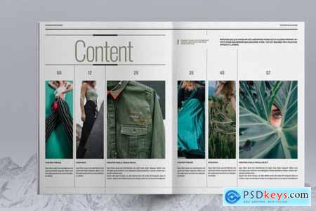 Green Fashion Magazine Layout