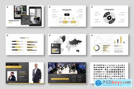 Broker  Business Powerpoint, Keynote and Google Slides Template