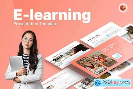 E-Learning Education PowerPoint Template NTU64S9