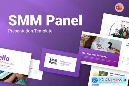 SMM Panel Business Marketing PowerPoint Template RGPNMYG