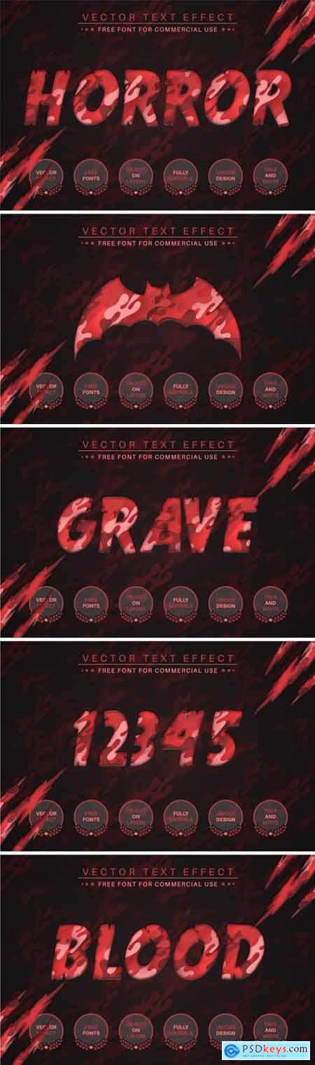 Blood Paper - Editable Text Effect, Font Style