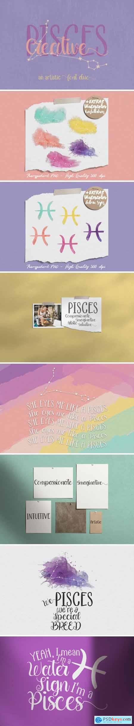 Creative Pisces Duo Font
