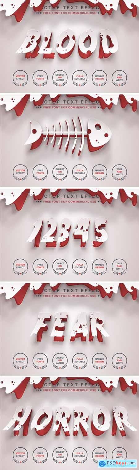 Blood - Editable Text Effect, Font Style