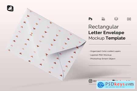 Rectangular Letter Envelope Mockup 5360822