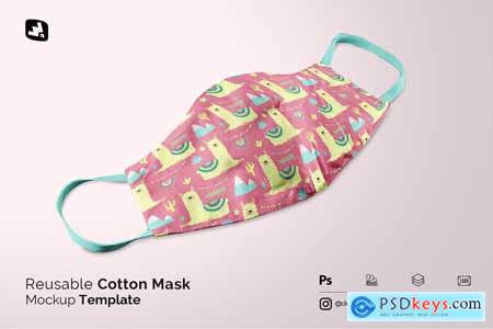 Reusable Cotton Mask Mockup 5360750