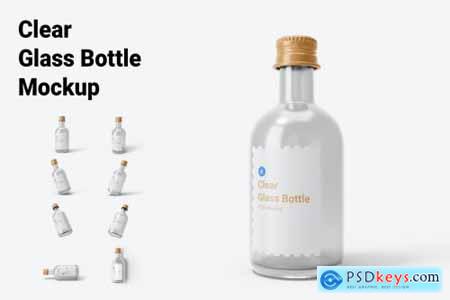 Clear Glass Drink Bottle With Aluminium Screw Cap